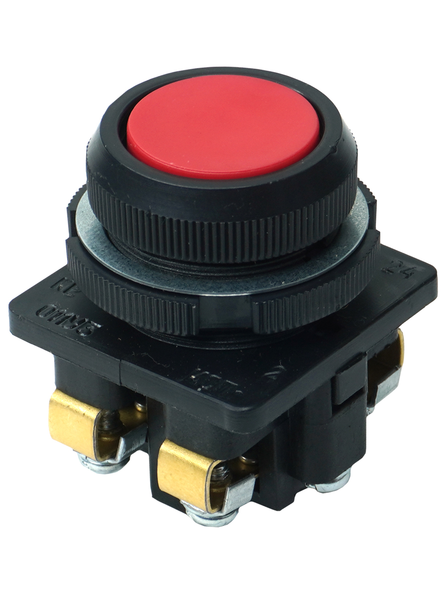 КЕ-011 У3 исп.3, красный, 2р, цилиндр, IP40, 10А ,660В, выключатель кнопочный  (ЭТ)