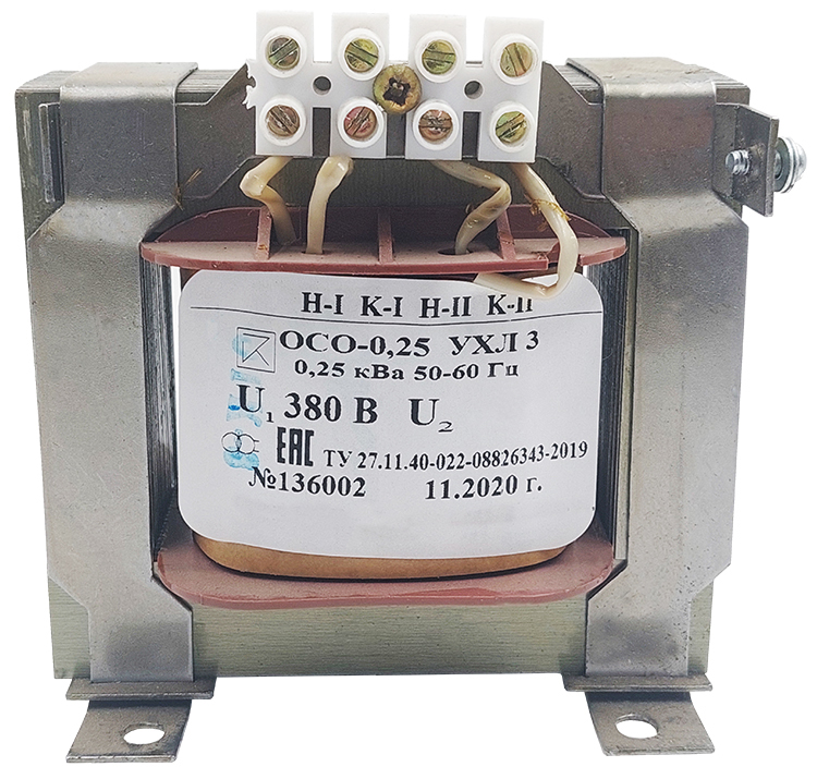 ОСО-0,25 УХЛ3 380/12, IP00, трансформатор 