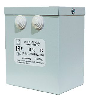 ОСО В-0,25 УХЛ2 380/110, IP54, трансформатор