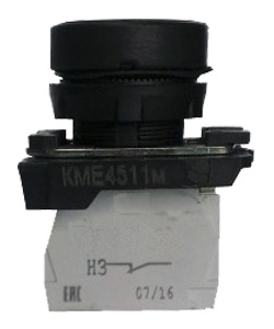 КМЕ 4511м УХЛ2, красный, 1но+1нз, цилиндр, IP54, выключатель кнопочный  (ЭТ)